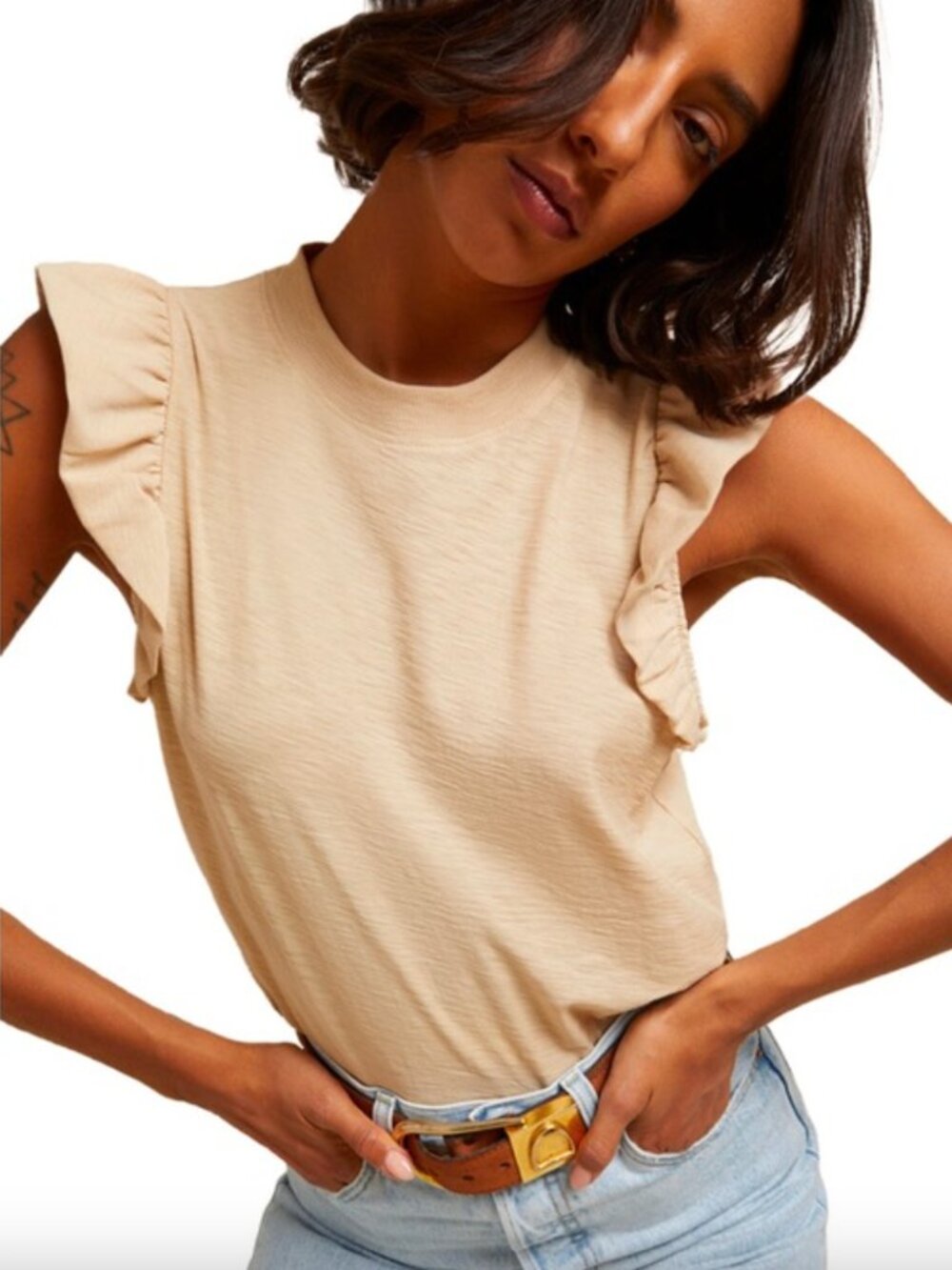 Nation LTD Paulette Tank Tan XS